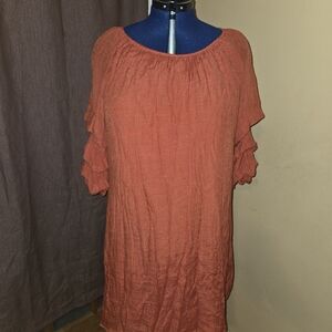 Elegant Orange Women's Dress